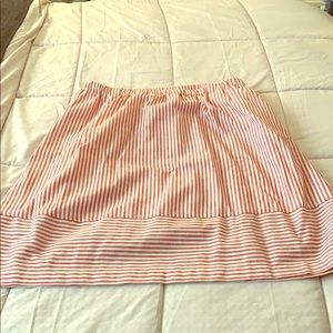Red and white striped J crew skirt